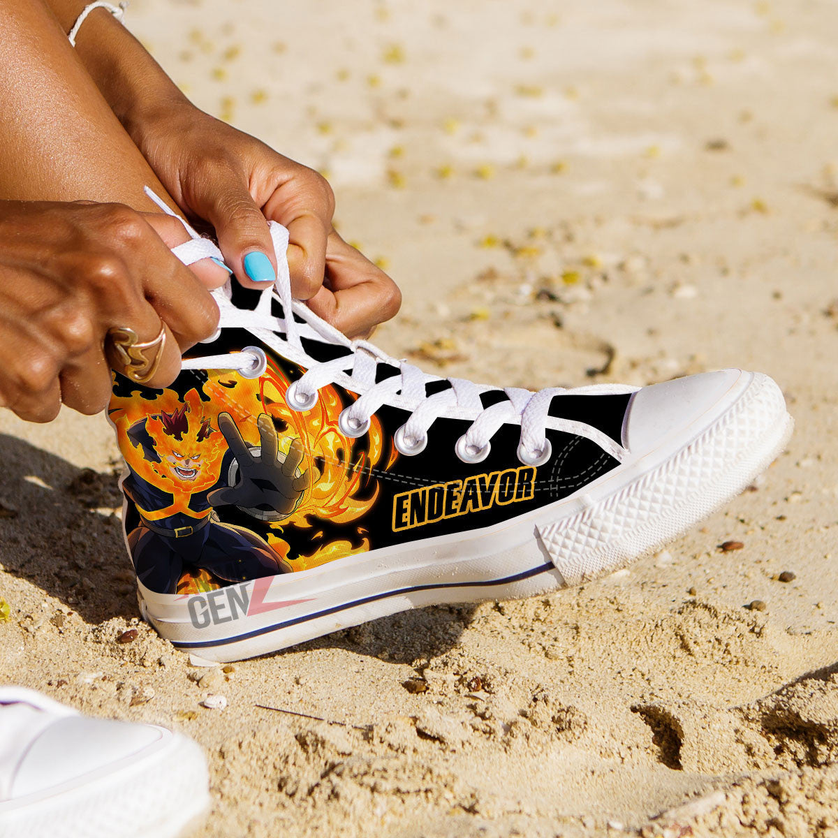 BNHA Endeavor High Top Shoes Custom Anime Shoes