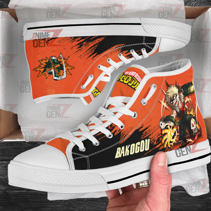BNHA Katsuki Bakugou High Top Shoes Custom Anime Shoes