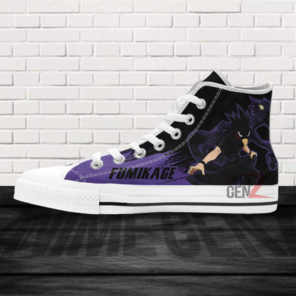 BNHA Tokoyami Fumikage High Top Shoes Custom Anime Sneakers
