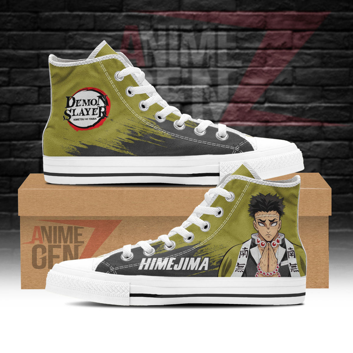 Demon Slayer Gyomei Himejima High Top Shoes Custom Anime Shoes