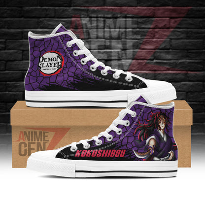 Demon Slayer Kokushibou High Top Shoes Custom Anime Shoes