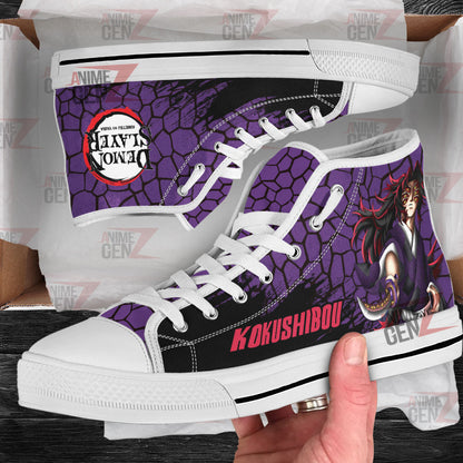 Demon Slayer Kokushibou High Top Shoes Custom Anime Shoes