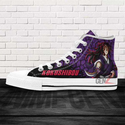 Demon Slayer Kokushibou High Top Shoes Custom Anime Shoes