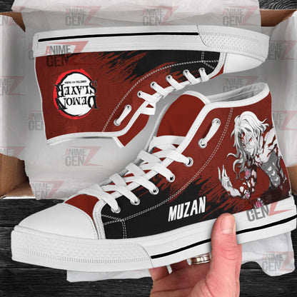 Demon Slayer Muzan High Top Shoes Custom Anime Shoes