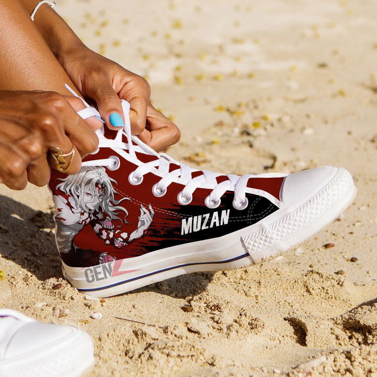 Demon Slayer Muzan High Top Shoes Custom Anime Shoes