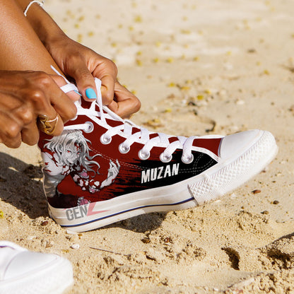 Demon Slayer Muzan High Top Shoes Custom Anime Shoes