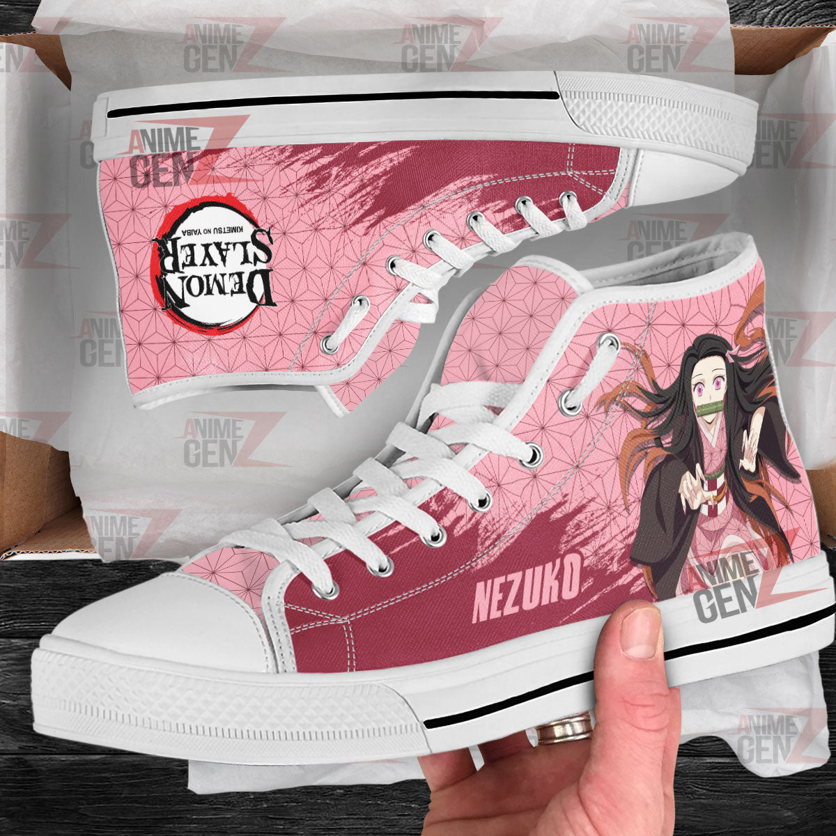 Demon Slayer Nezuko High Top Shoes Custom Anime Shoes
