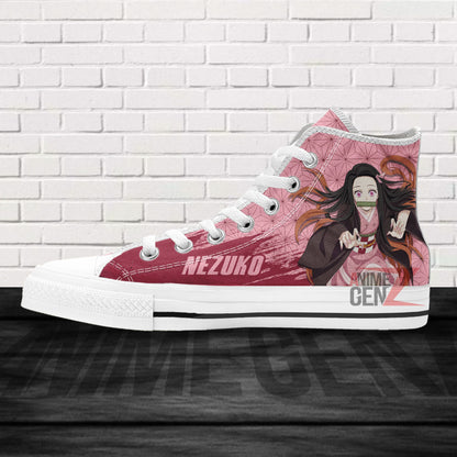 Demon Slayer Nezuko High Top Shoes Custom Anime Shoes
