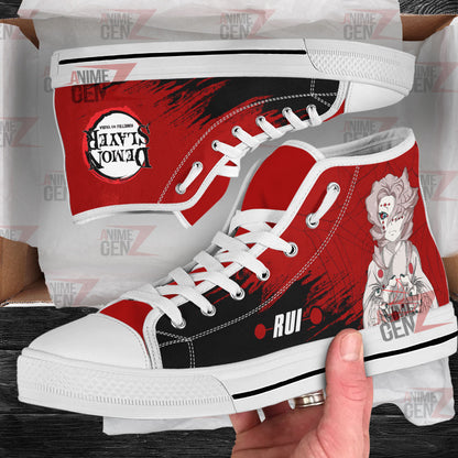 Demon Slayer Rui High Top Shoes Custom Anime Shoes