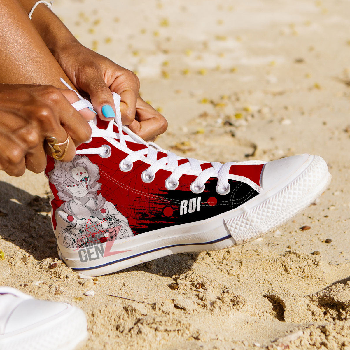 Demon Slayer Rui High Top Shoes Custom Anime Shoes