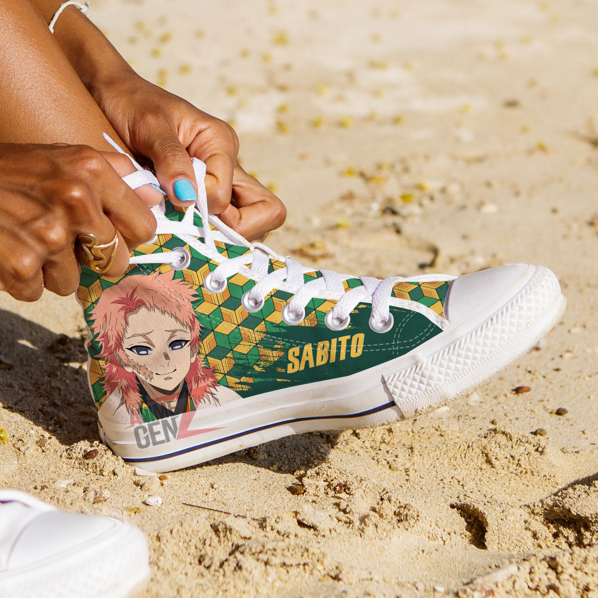 Demon Slayer Sabito High Top Shoes Custom Anime Shoes