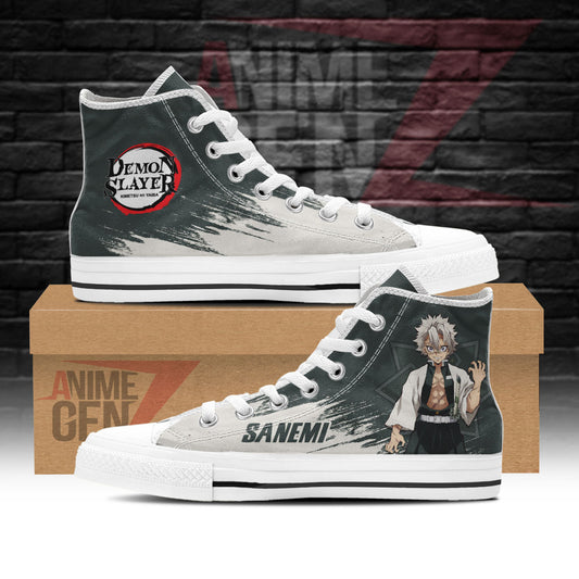 Demon Slayer Sanemi Shinazugawa High Top Shoes Custom Anime Shoes