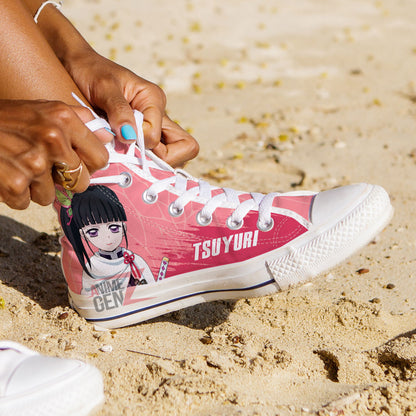 Demon Slayer Tsuyuri High Top Shoes Custom Anime Shoes
