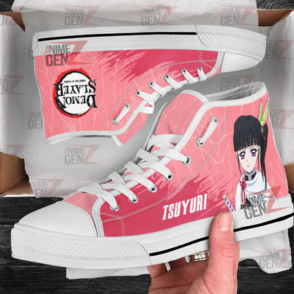 Demon Slayer Tsuyuri High Top Shoes Custom Anime Shoes