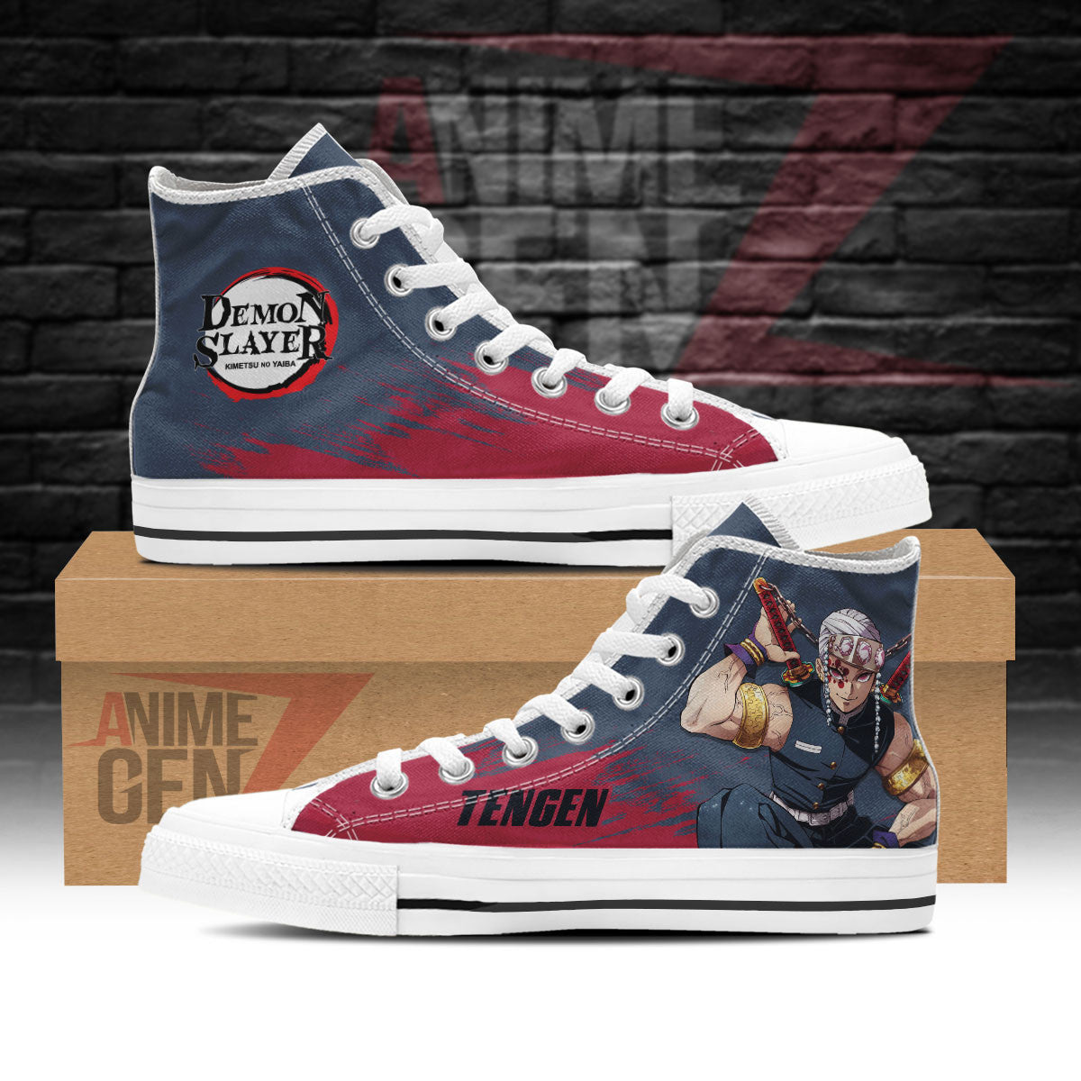 Demon Slayer Uzui Tengen High Top Shoes Custom Anime Shoes