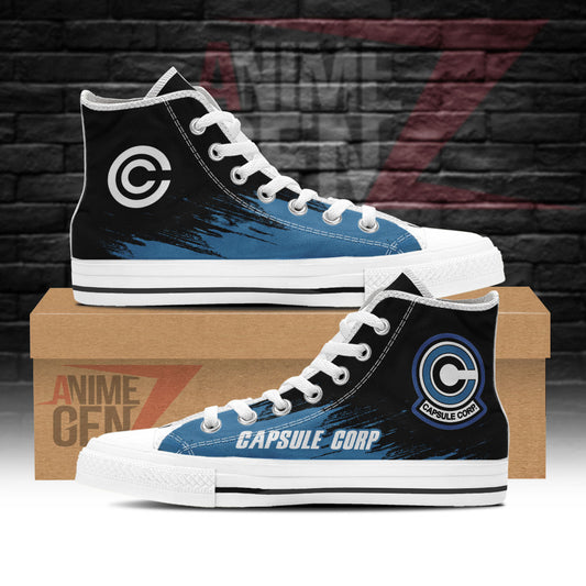 Dragon Ball Capsule Corp High Top Shoes Vegeta Super Saiyan Custom Anime Sneakers