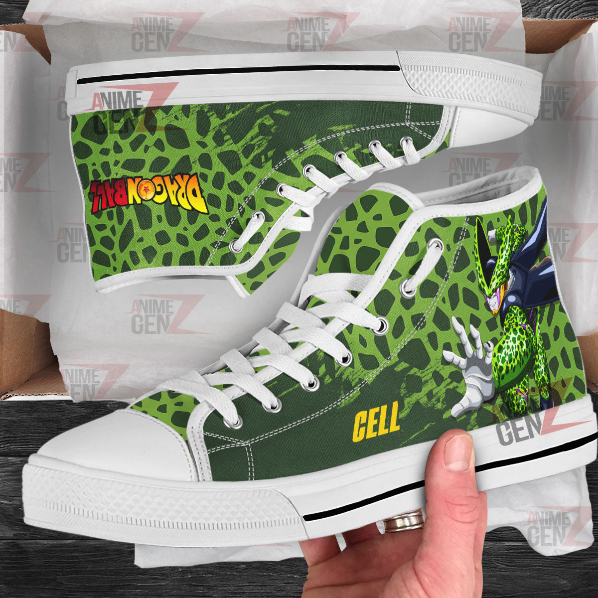 Dragon Ball Cell High Top Shoes Custom Anime Sneakers