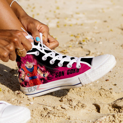 Dragon Ball Goku God High Top Shoes Custom Anime Sneakers