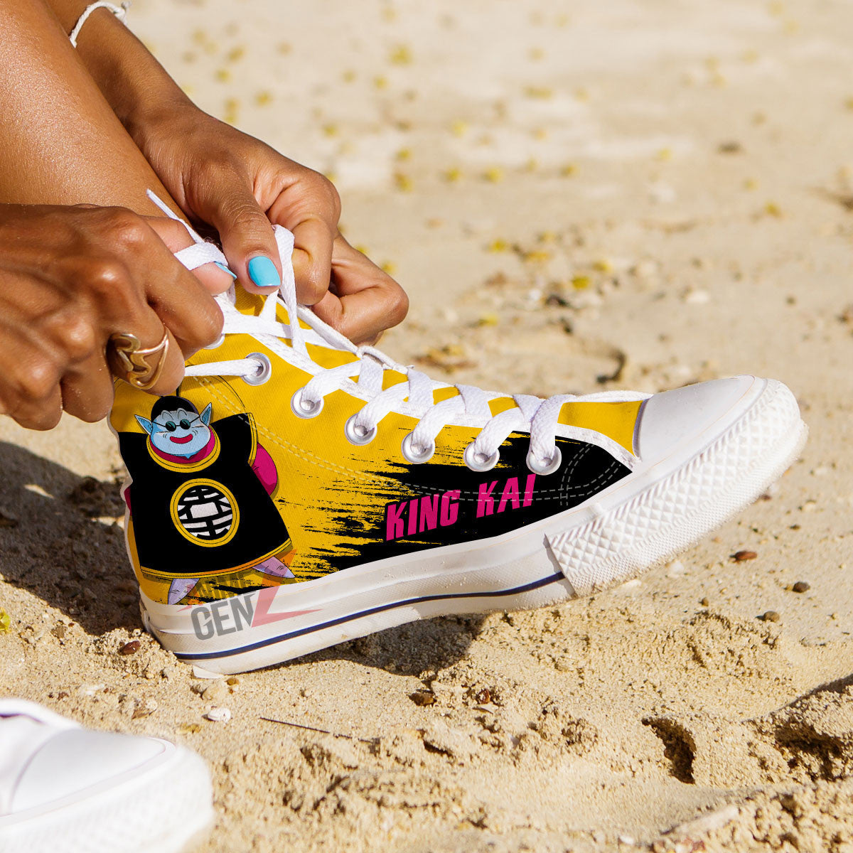 Dragon Ball King Kai High Top Shoes Vegeta Super Saiyan Custom Anime Sneakers