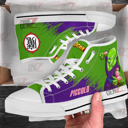 Dragon Ball Piccolo High Top Shoes Vegeta Super Saiyan Custom Anime Sneakers