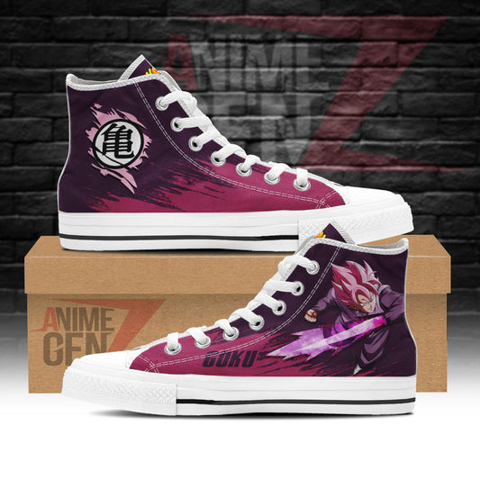 Dragon Ball Son Goku Black Rose High Top Shoes Custom Anime Sneakers