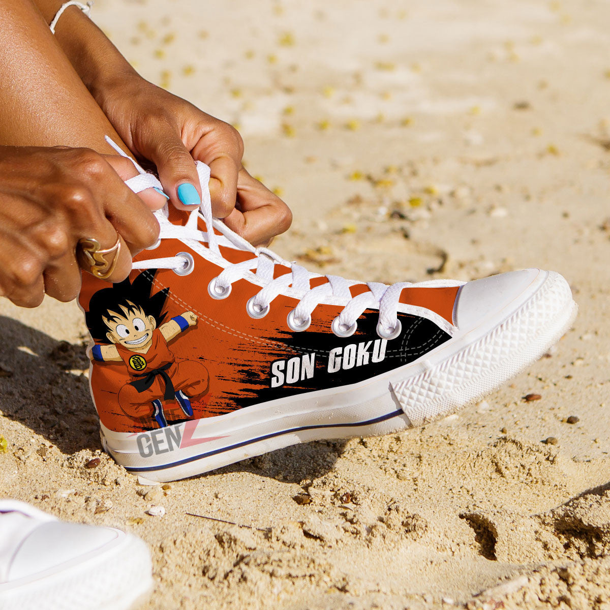 Dragon Ball Son Goku Sheron High Top Shoes Vegeta Super Saiyan Custom Anime Sneakers