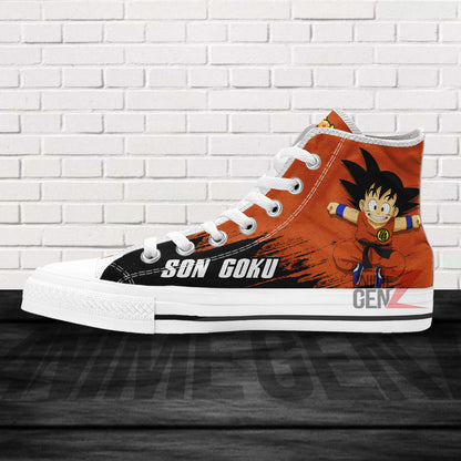 Dragon Ball Son Goku Sheron High Top Shoes Vegeta Super Saiyan Custom Anime Sneakers
