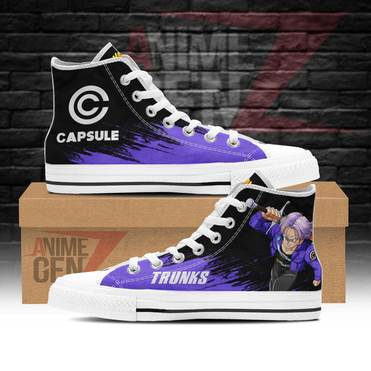 Dragon Ball Trunks High Top Shoes Vegeta Super Saiyan Custom Anime Sneakers