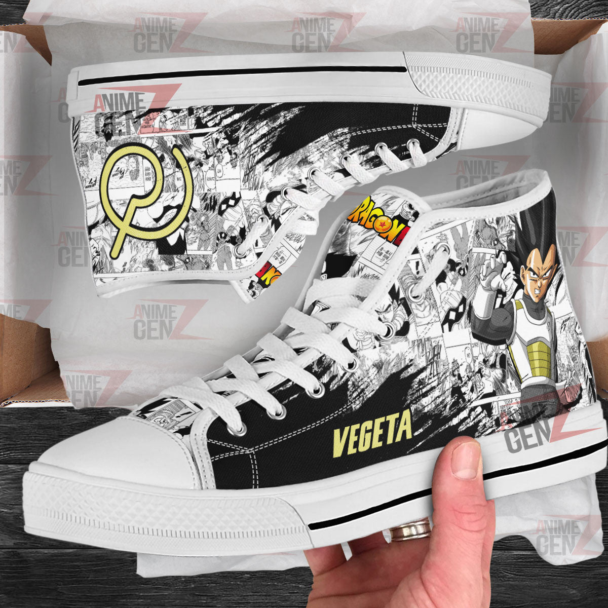 Dragon Ball Vegeta Fukkatsu High Top Shoes Custom Anime Sneakers