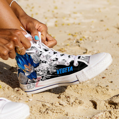 Dragon Ball Vegeta High Top Shoes Vegeta Super Saiyan Custom Anime Sneakers