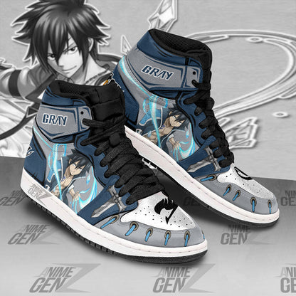 JD Sneakers Fairy Tail Gray Custom Anime Shoes