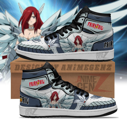 JD Sneakers Fairy Tail Erza Scarlet Custom Anime Shoes