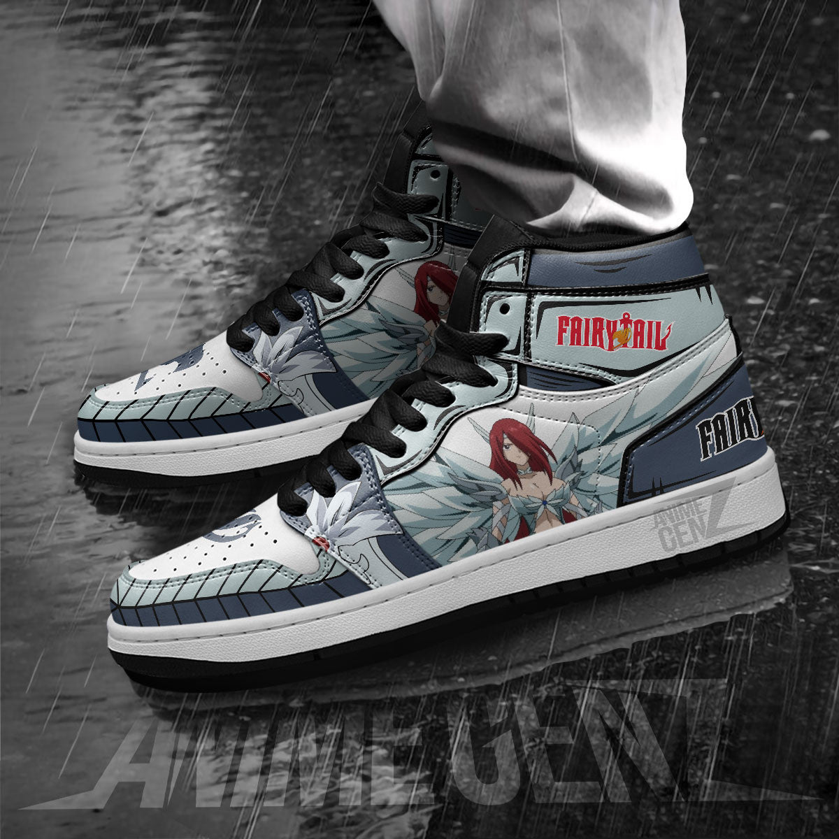 JD Sneakers Fairy Tail Erza Scarlet Custom Anime Shoes