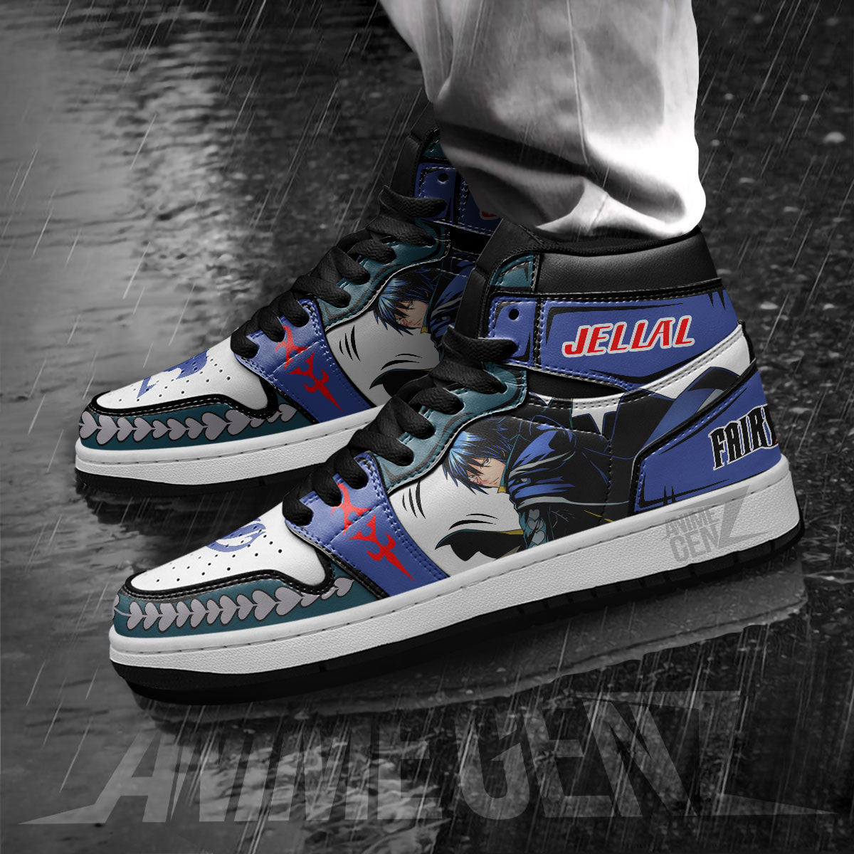 JD Sneakers Fairy Tail Jellal Custom Anime Shoes