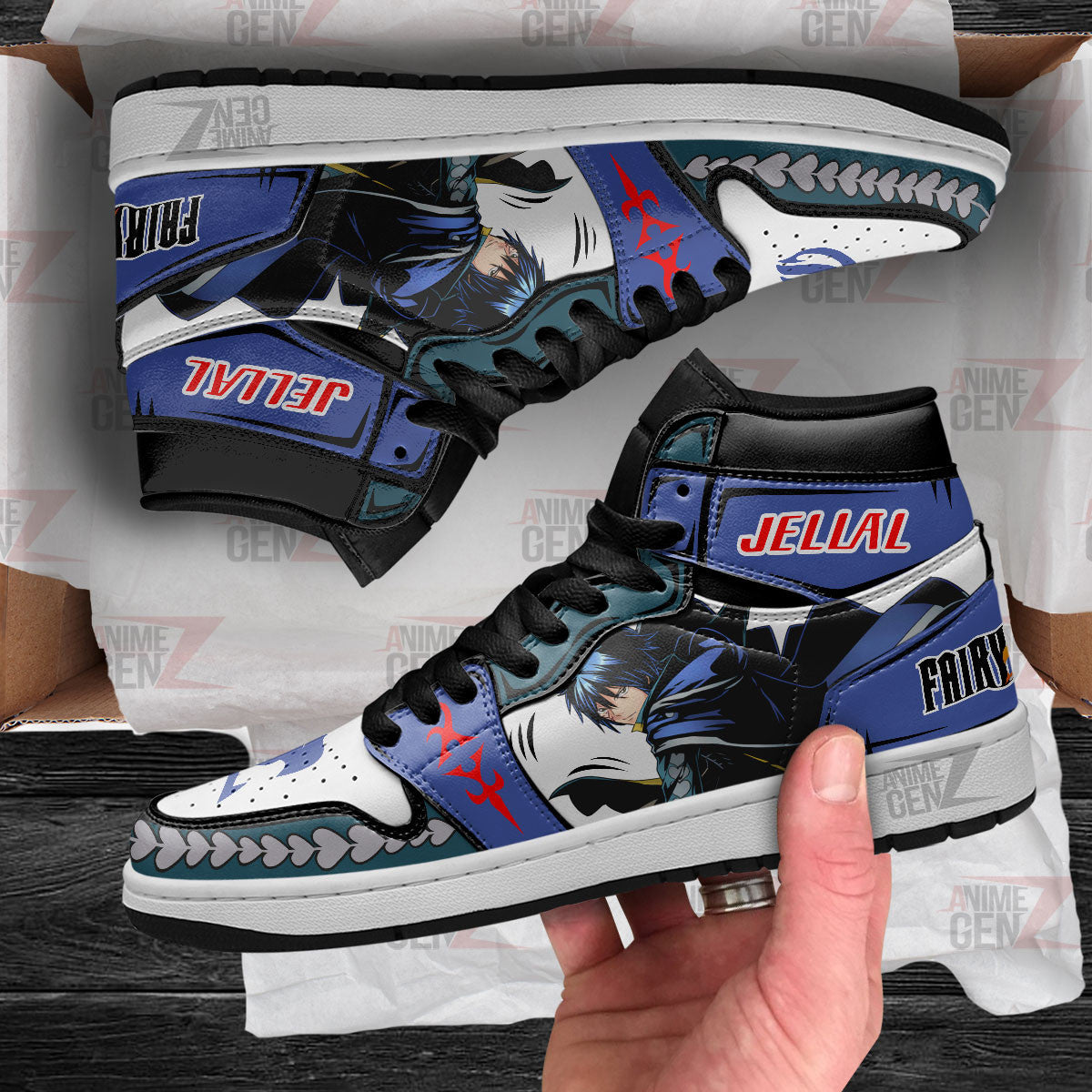 JD Sneakers Fairy Tail Jellal Custom Anime Shoes