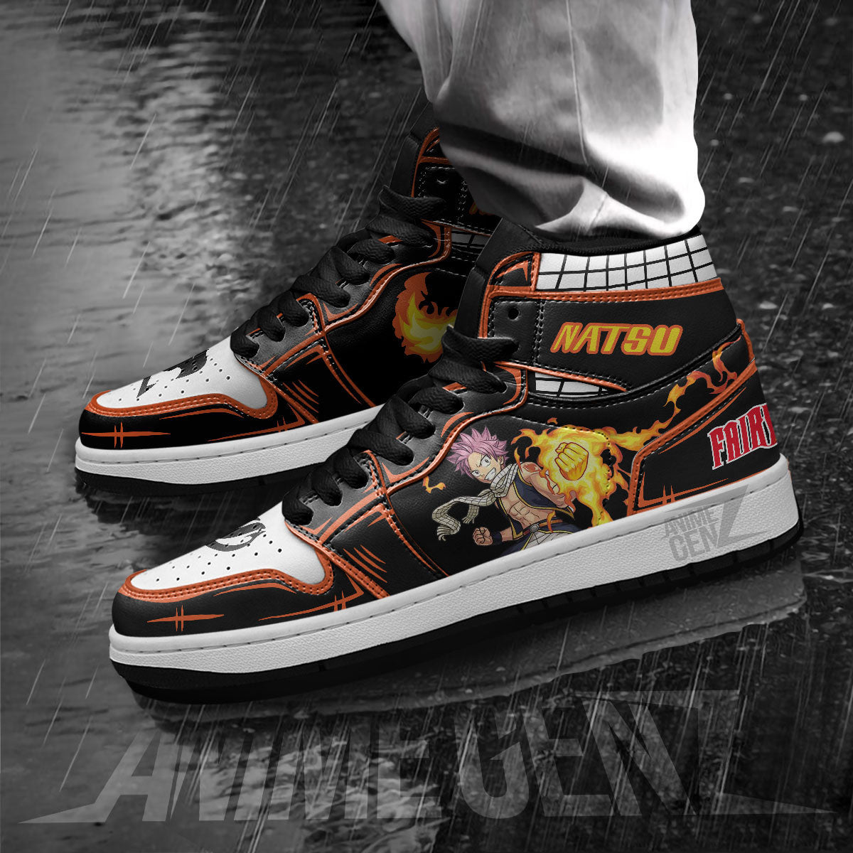 JD Sneakers Fairy Tail Natsu Dragneel Custom Anime Shoes