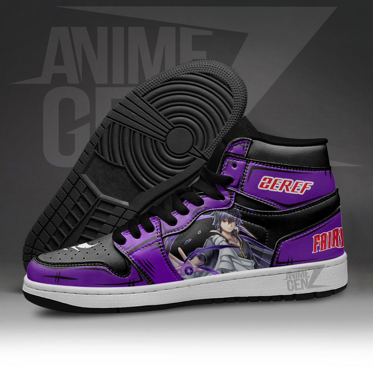 JD Sneakers Fairy Tail Zeref Dragneel Custom Anime Shoes