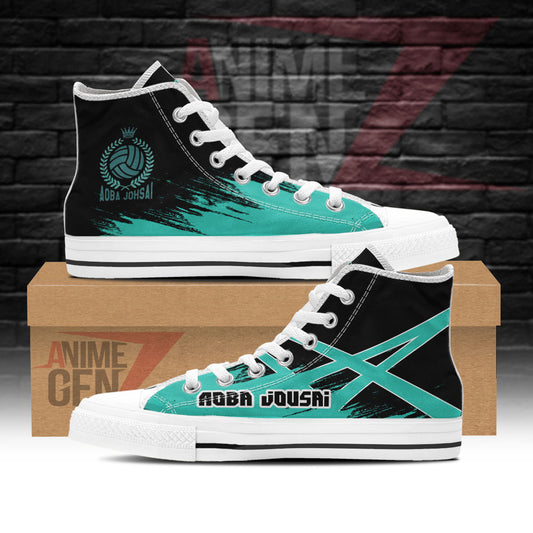 Haikyuu Aoba jousai High Top Shoes Custom Anime Shoes