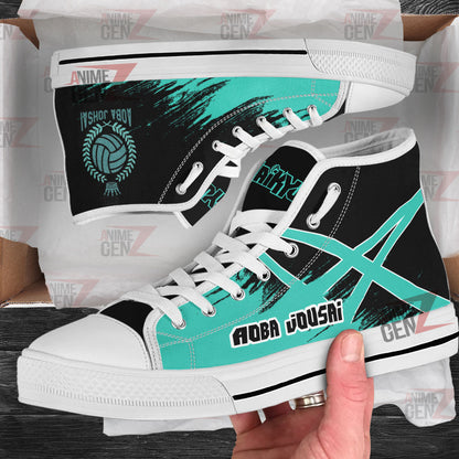 Haikyuu Aoba jousai High Top Shoes Custom Anime Shoes
