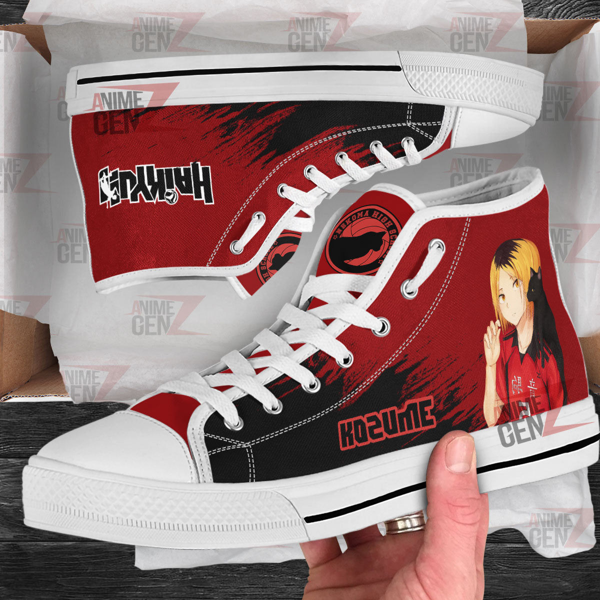 Haikyuu Kenma Kozume High Top Shoes Custom Anime Shoes