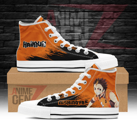 Haikyuu Nishinoya Yuu High Top Shoes Custom Anime Shoes