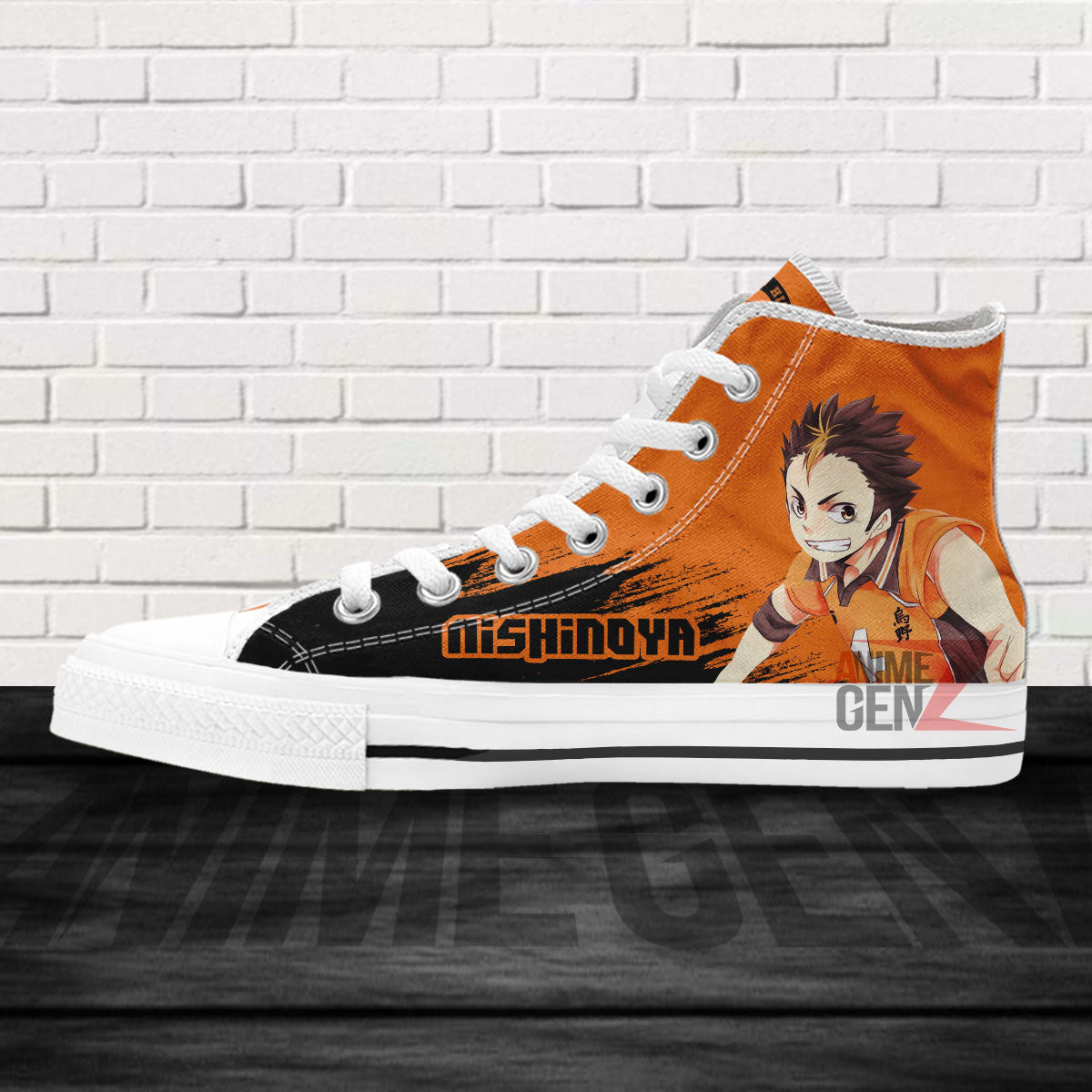 Haikyuu Nishinoya Yuu High Top Shoes Custom Anime Shoes