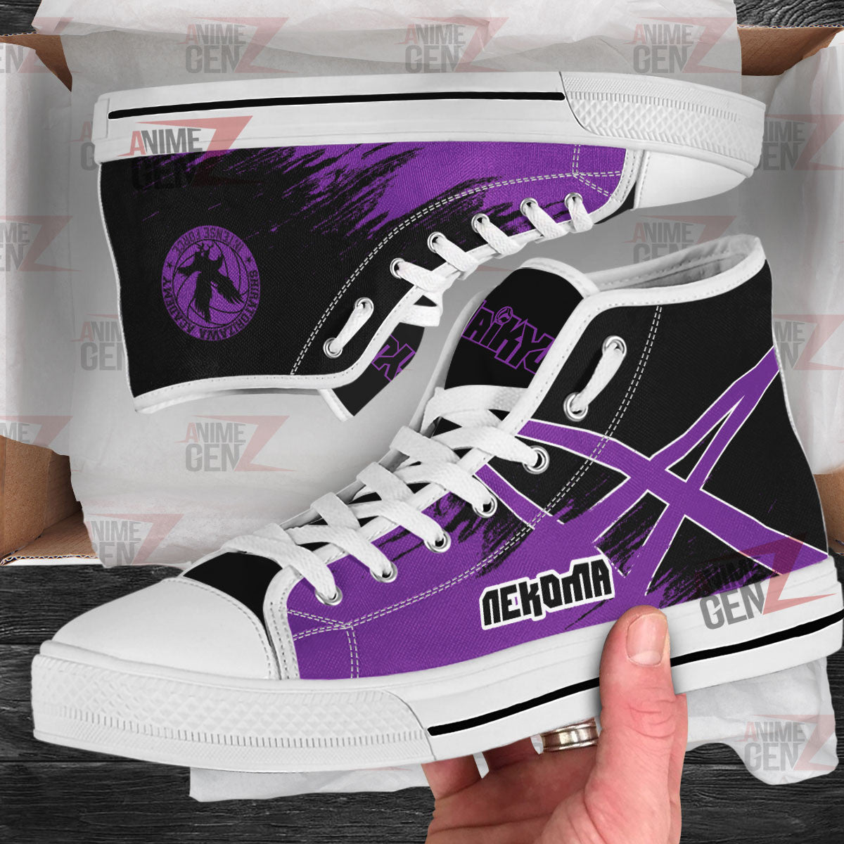 Haikyuu Shiratorizawa High Top Shoes Custom Anime Shoes