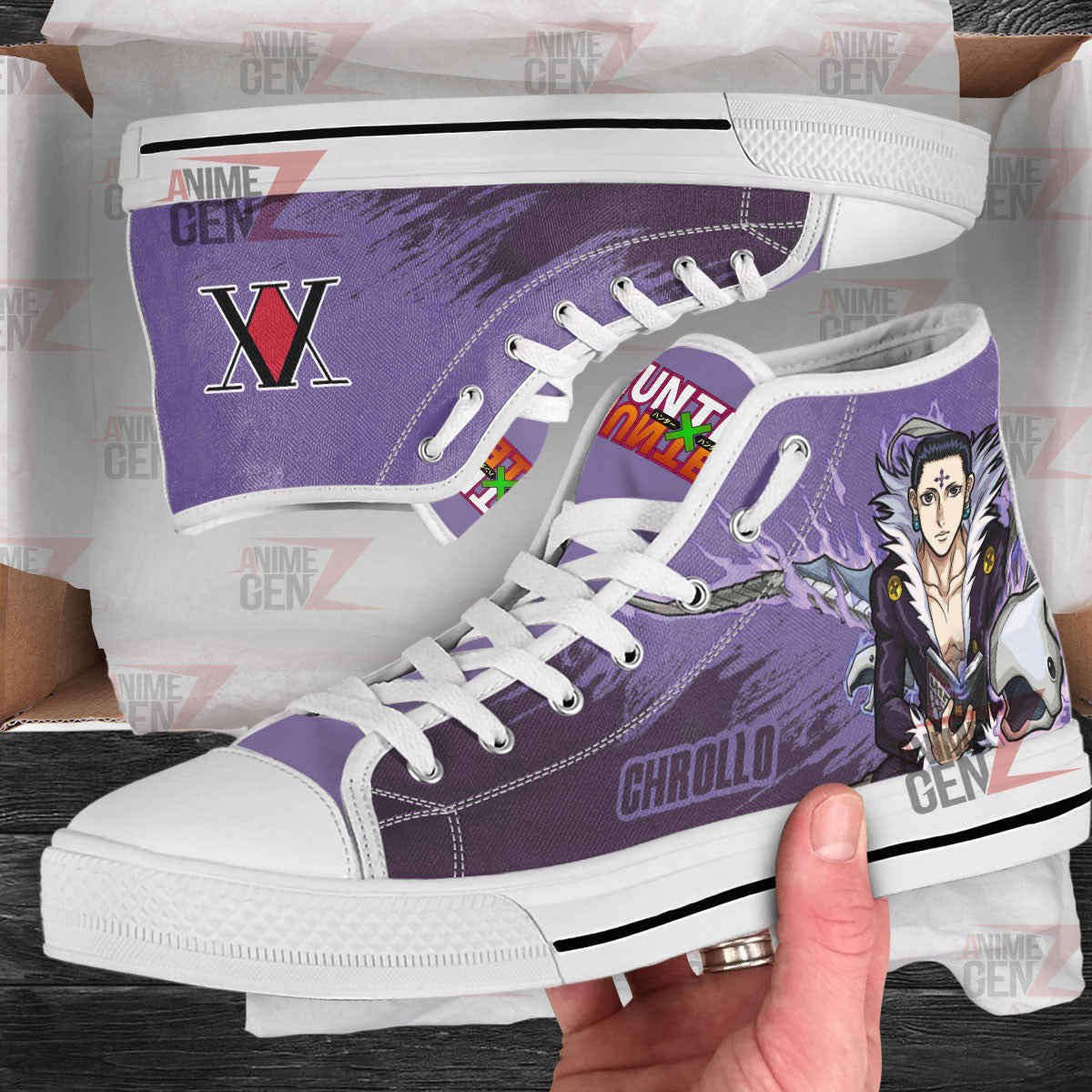 Hunter x Hunter Chrollo Lucilfer High Top Shoes Custom Anime Shoes