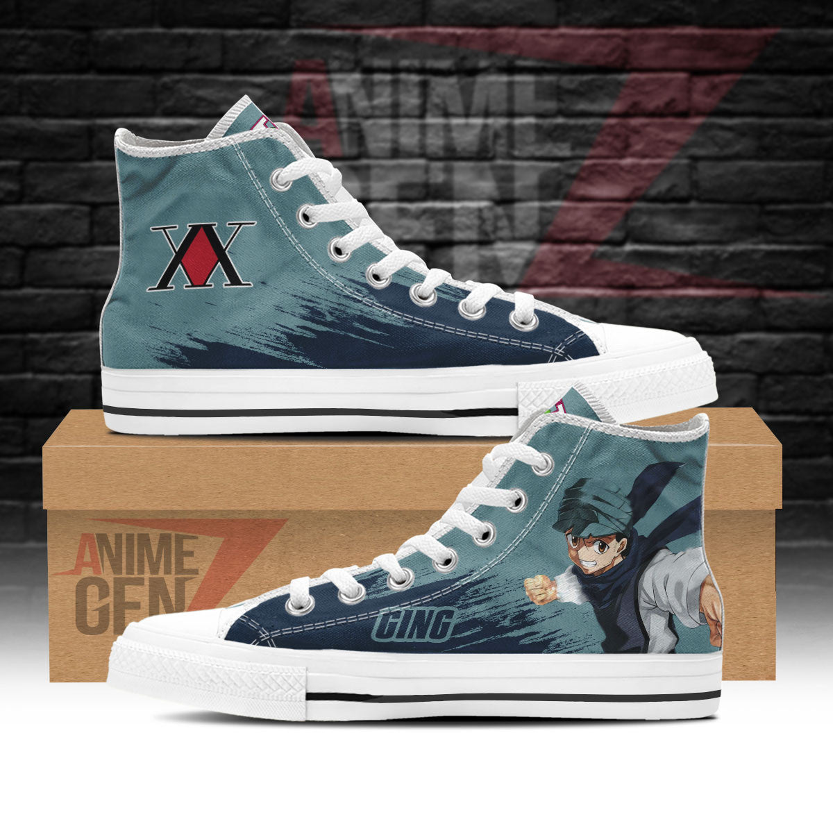 H x H Ging Freecss High Top Shoes Custom Anime Shoes
