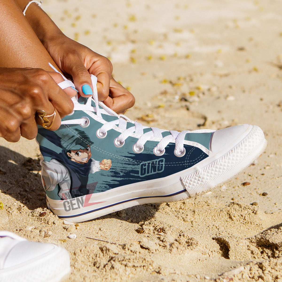 H x H Ging Freecss High Top Shoes Custom Anime Shoes