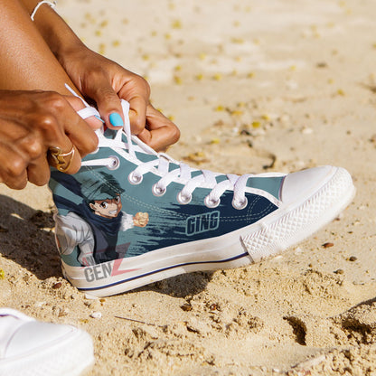 H x H Ging Freecss High Top Shoes Custom Anime Shoes
