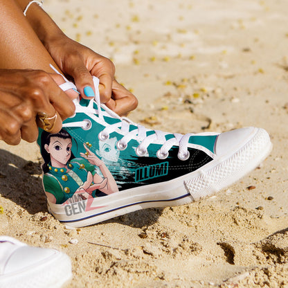 H x H Illumi Zoldyck High Top Shoes Custom Anime Shoes