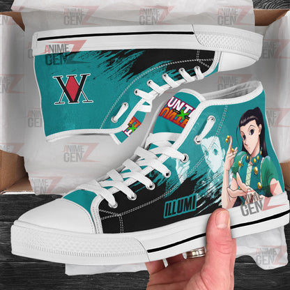 H x H Illumi Zoldyck High Top Shoes Custom Anime Shoes