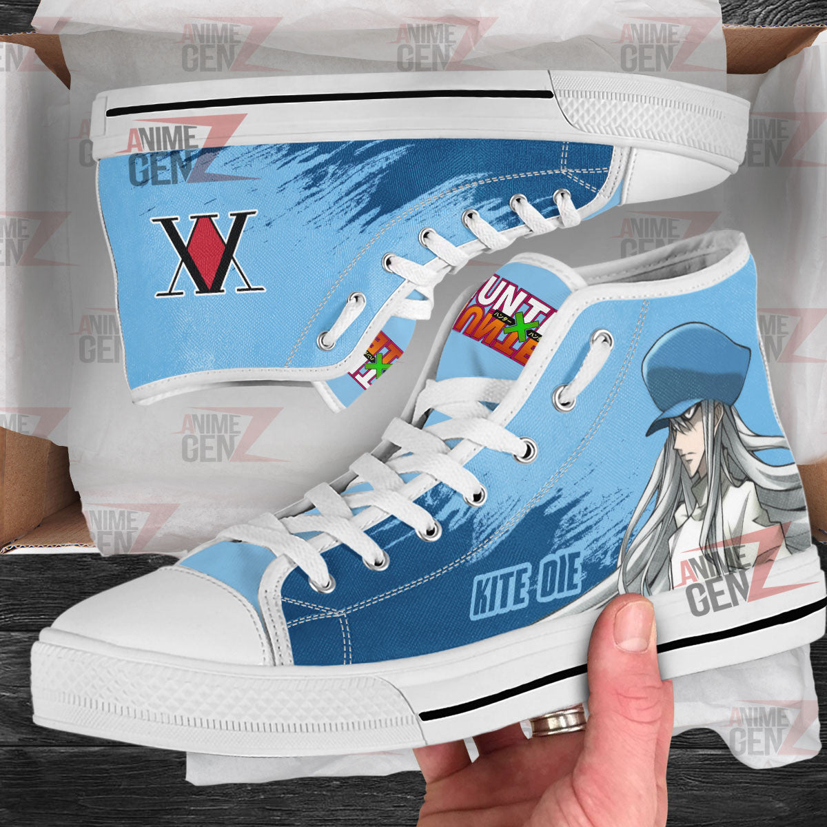 Hunter x Hunter Kite Die High Top Shoes Custom Anime Shoes